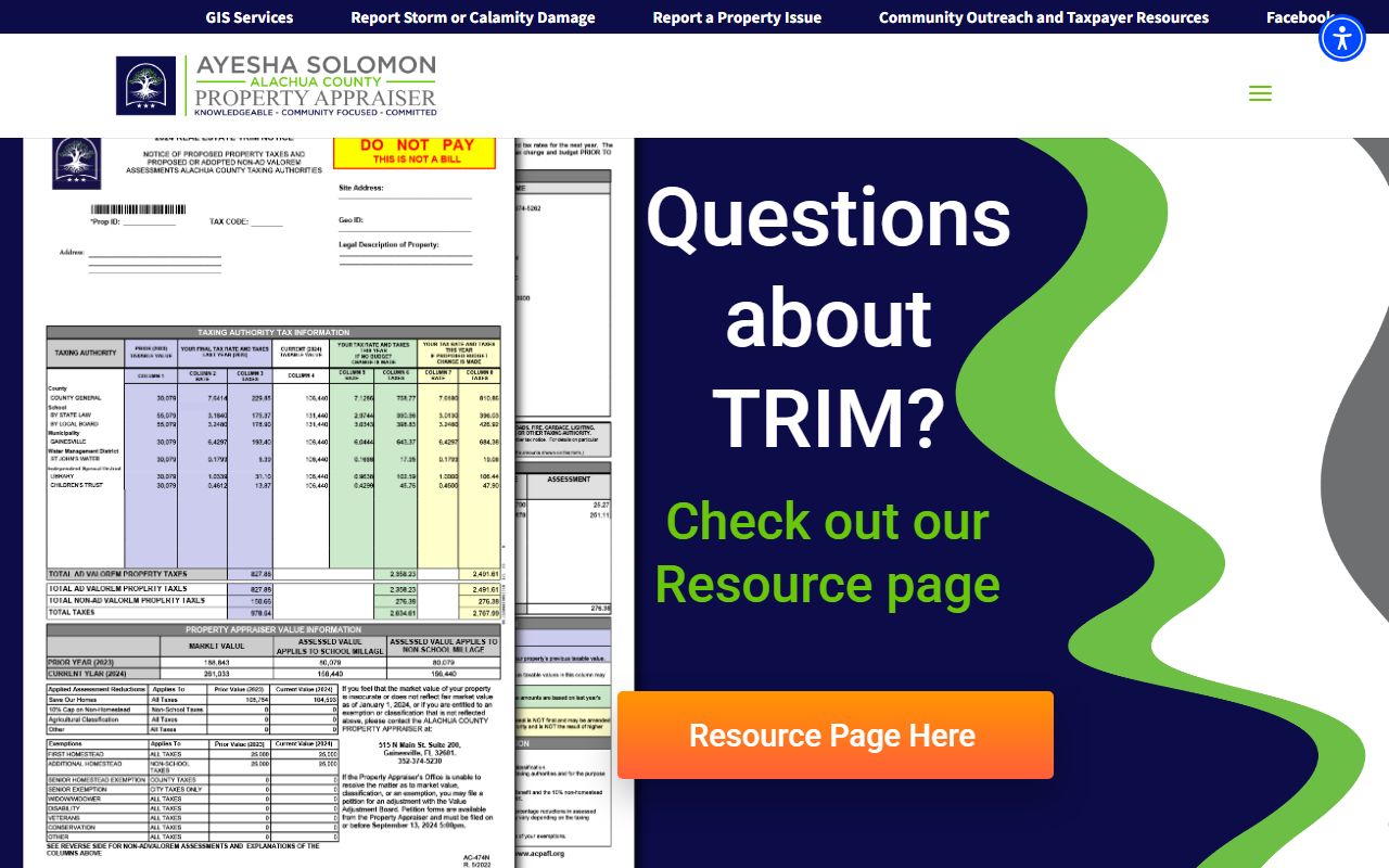 Alachua County genealogy property appraiser website