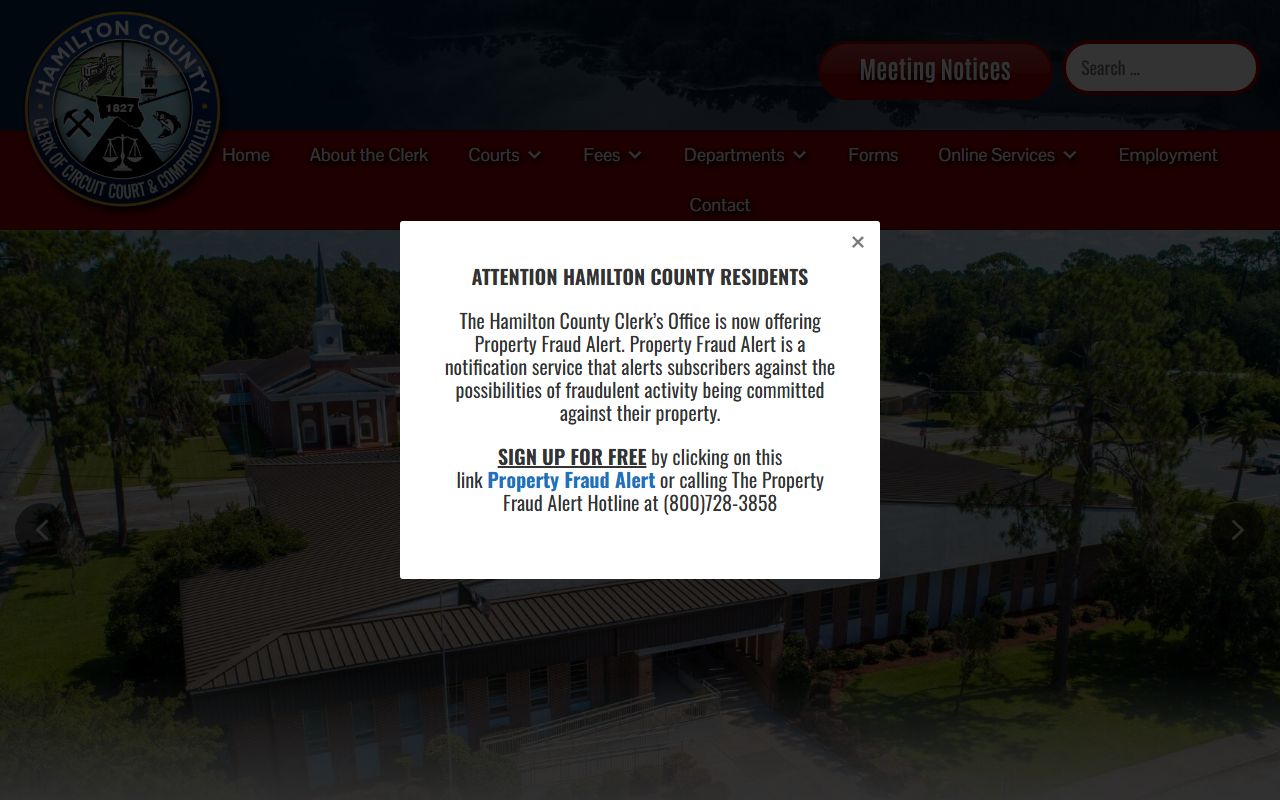 Hamilton County Clerk genealogy records page