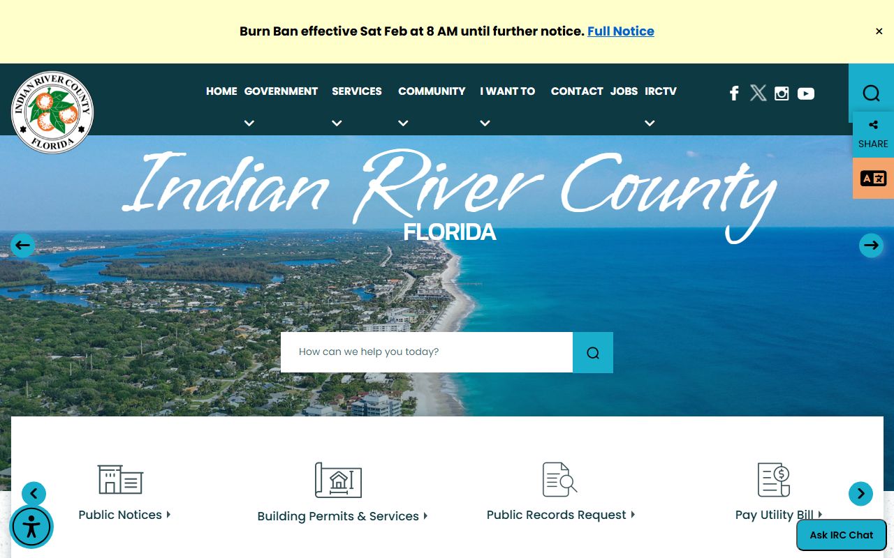 Indian River County website genealogy resources