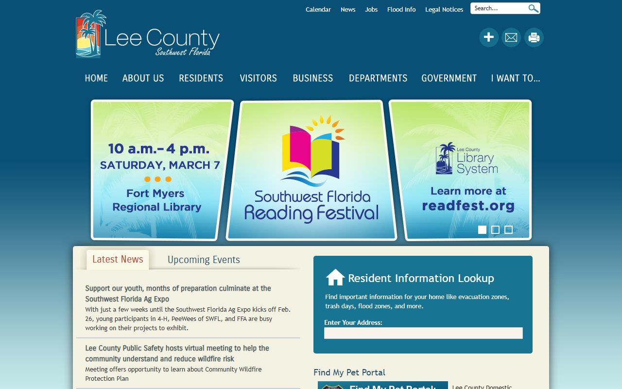 Lee County official website genealogy resources
