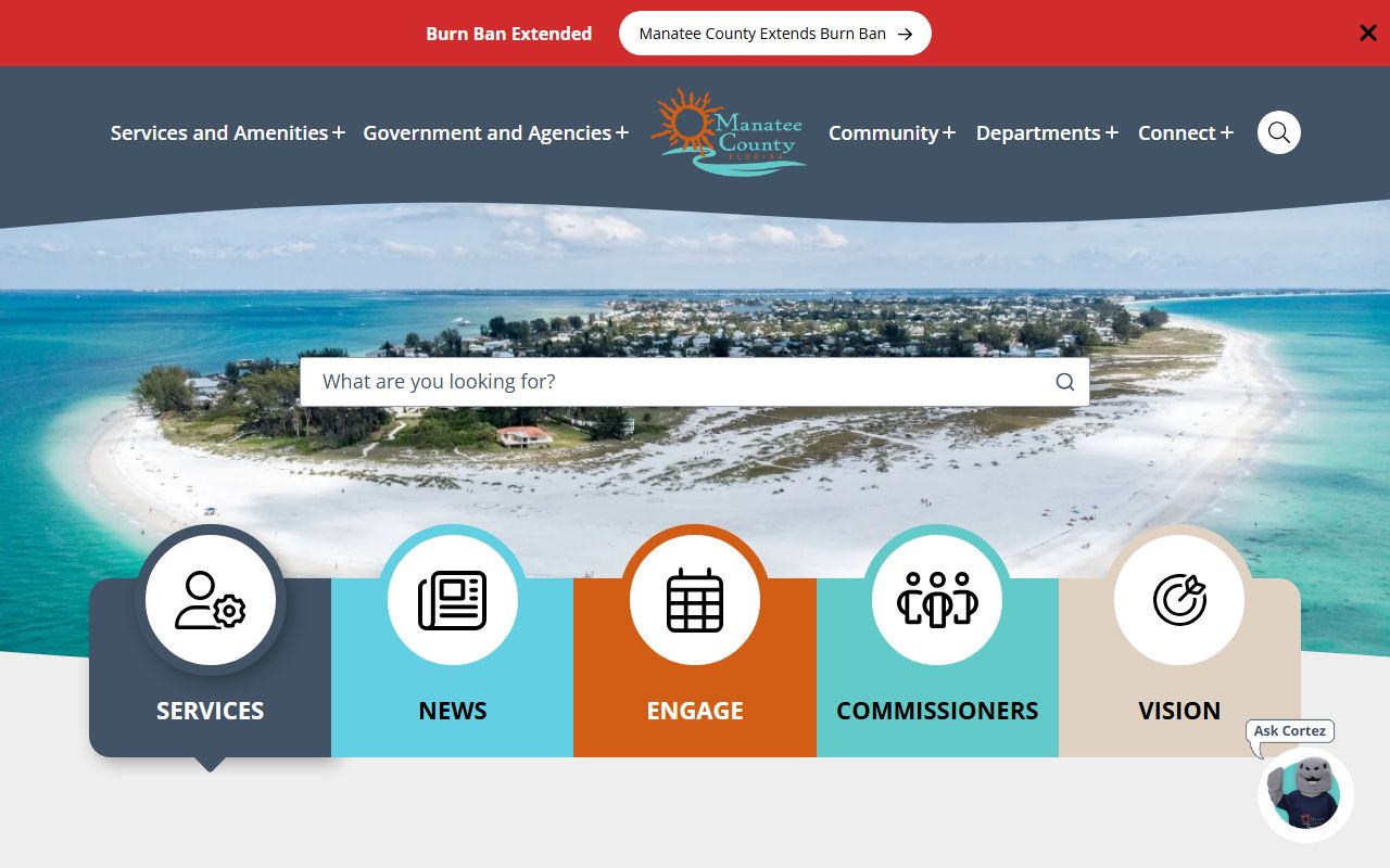 Manatee County official website genealogy resources