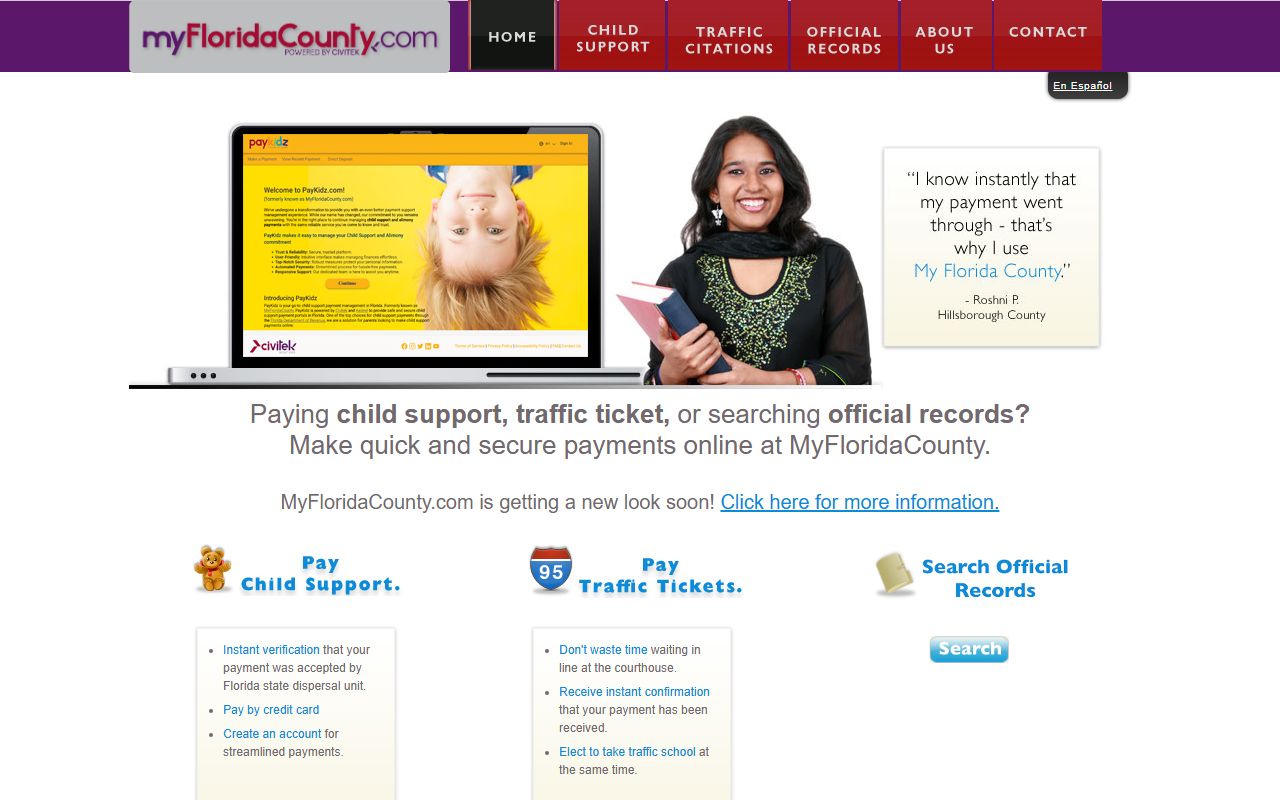 Marion County Clerk of Court homepage