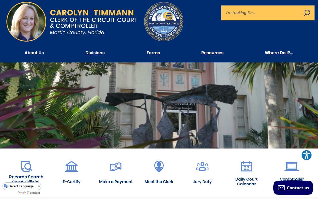 Martin County Clerk of Court homepage