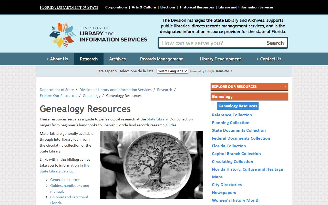 Florida State Library genealogy bibliography